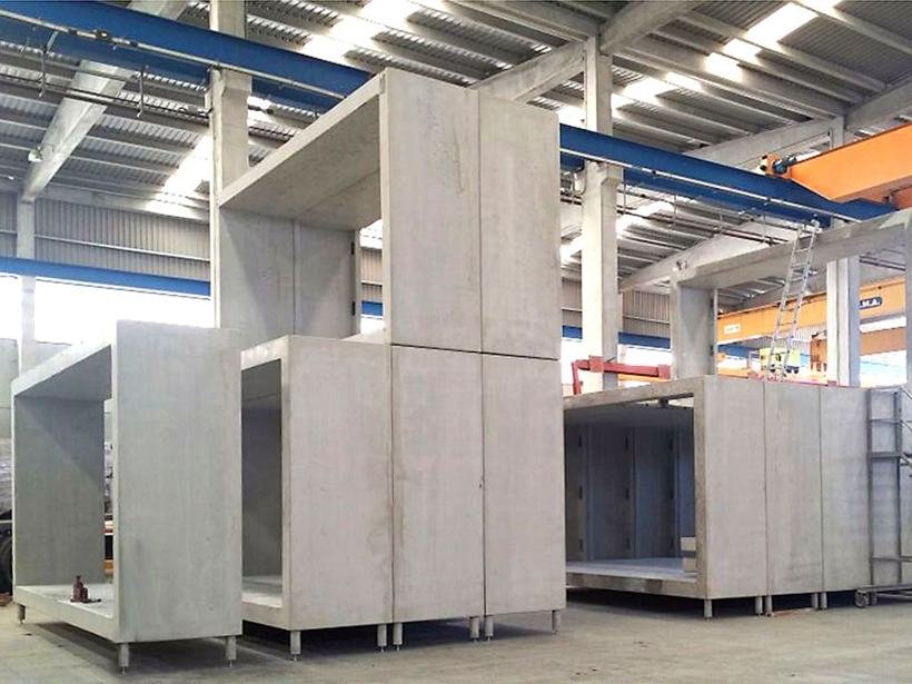 Precast modules in factory
